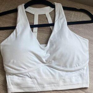 Gymshark Whitney Simmons White Longline Bra Size XS